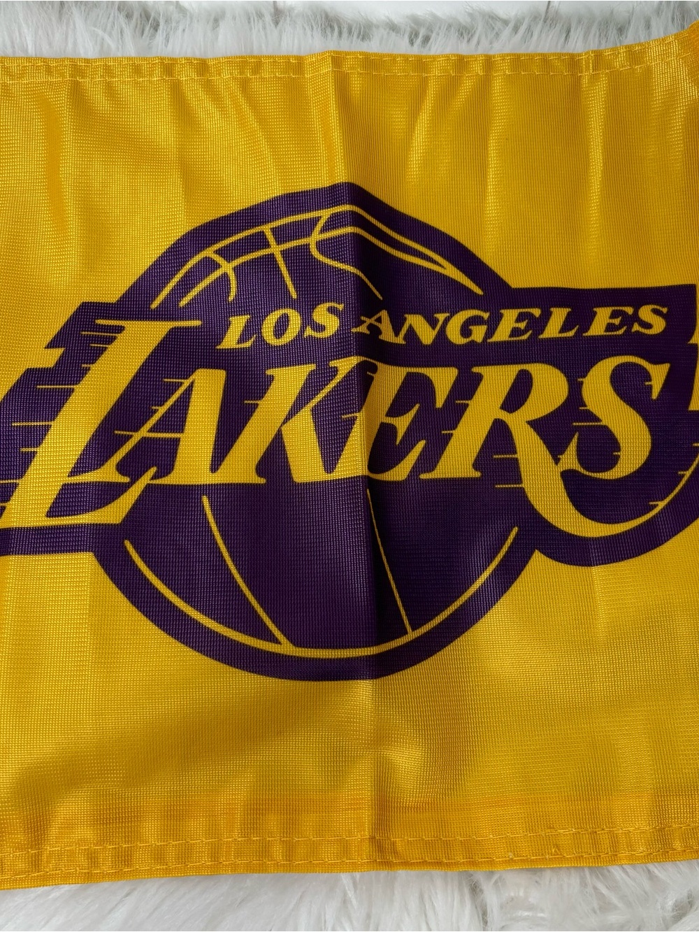Lakers car Flag - Purple and Gold